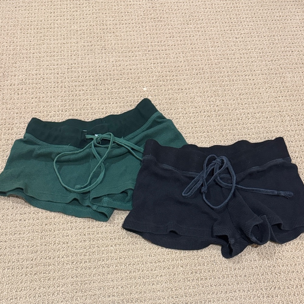 Women's Green and Black Hardtail Shorts